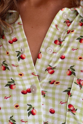 Nara Blouse | Peach Check