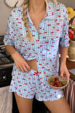 Lacie Blouse | Cherry Check