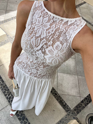 Valentina Lace Maxi Dress | White