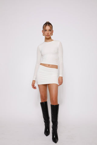 Sierra Mini Skirt | White